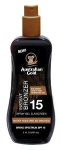 Australian Gold Spray Gel Sunscreen W/ Instant Bronzer Cruelty Free SPF 15 8 Oz - Picture 1 of 1