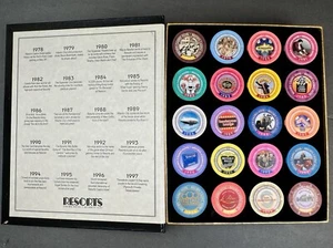 Resorts Casino Hotel Collezione Chip Commemorativi 1978-1997 Vintage Atlantic City NJ - Foto 1 di 16
