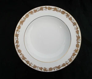 Wedgwood WHITEHALL dorado. Plato de sopa con borde. Diámetro 9 pulgadas - Imagen 1 de 3