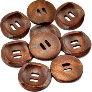 50Pcs/Pack Wood Buttons Natural Horn Shape 2 Hole Scrapbooking Sewing Button 5 - Picture 1 of 4