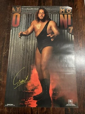 PÓSTER DE LA WCW gigante de colección 1998 WCW NUEVO CON LICENCIA ESCORPIO THE BIG SHOW Foto 1 de 4