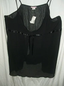 Serenada Women's +Size 3x Nice Baby Doll Top Sleepwear in Black NWT - Picture 1 of 4
