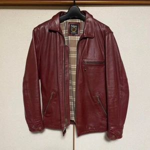 Schott Classic Track Single Riders Jacket Blouson Men L Leather Red Vintage - Picture 1 of 5