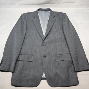 Bachrach Mens Blazer 42s Gray Two Button - Picture 1 of 13