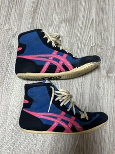 Asics Wrestling Boxschuhe EX-EO 26cm (US 8) altes Modell blau pink TWR900 - Bild 1 von 4