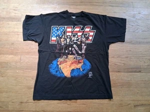 VTG Kiss Tour 96 World Alive T Shirt Size XL Cotton Deluxe Tag - Picture 1 of 6