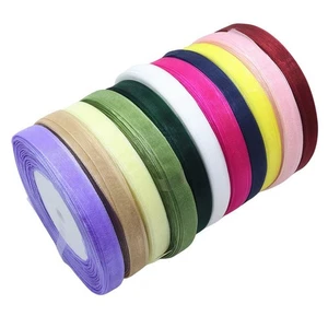 100 Yards 3/8" (10mm) Sheer Organza Shimmer Chiffon Tulle Ribbons Bows Wedding - Picture 1 of 22