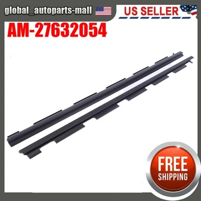 Par de sellos de barrido de ventana delantera exterior para camioneta Chevy GMC 88-99 Foto 1 de 4