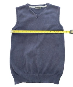In Extenso Boy's Navy Blue Vest Size 9/10, 100% Cotton - Picture 1 of 16