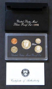 1998 U.S. MINT SILVER PROOF SET - Picture 1 of 2