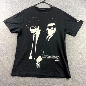 Camiseta para hombre The Blues Brothers pequeña negra con estampado gráfico manga corta cuello redondo - Imagen 1 de 7