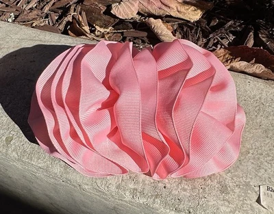 Vintage Large Pink Bow Hair Clip Handmade In France 7” - Image 1 of 4