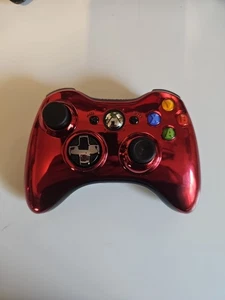 Mando Inalámbrico Xbox 360 Rojo Metálico Serie Cromo OEM. Limpio y probado. - Imagen 1 de 4