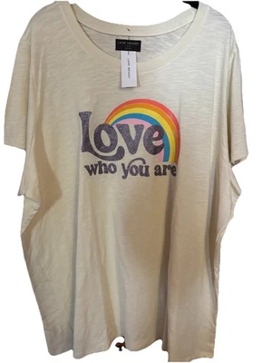 Camiseta Amarilla Rainbow Love Who You Are Gráficos 26/28 Lane Bryant Nueva Con Etiquetas Foto 1 de 4