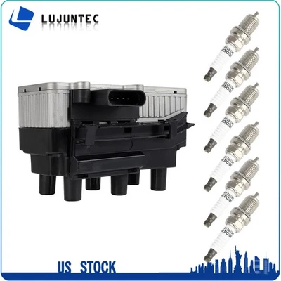 Ignition Coil & Spark Plug For Volkswagen Golf Jetta 2.8L V6 1999 2000 2001 - Image 1 of 4