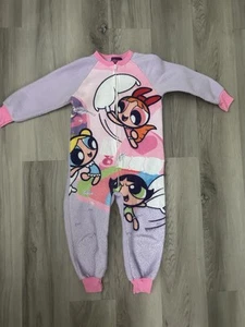 Cartoon Network Powerpuff Girls Vintage One Piece Pajamas Girls Youth 5/6 - Picture 1 of 3