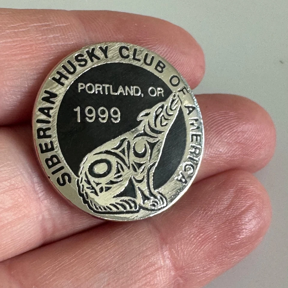 Vintage Siberian Husky Club of America 1999 Portland OR Lapel Pin - Image 1 of 3