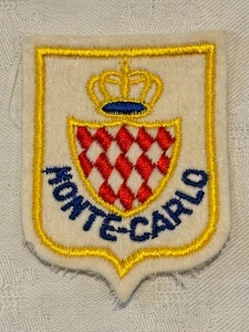 Vintage bestickte Aufnäher * Reise Souvenir * MONTE CARLO * - Bild 1 von 3