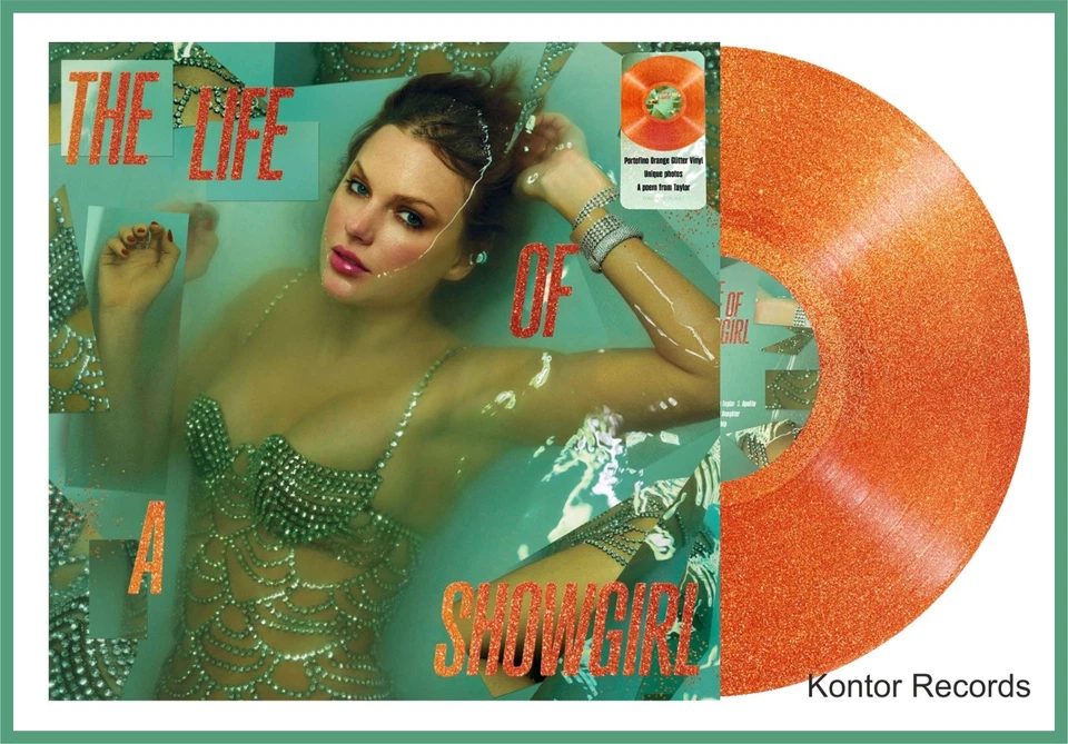 Taylor Swift "the life of a showgirl...." orange-glitter Vinyl LP NEU Album 2025 - Bild 1 von 1