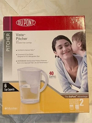 DuPont Vista Water Pitcher 6 Cup Capacity 40 Gallon Filter Life - NIOB - Image 1 of 4