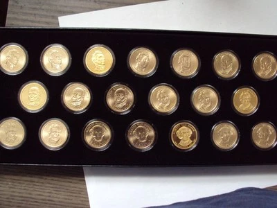 2007 a 2008 dólares presidenciais p-d-prova-acabamento acetinado em cápsulas 40 moedas - Imagem 1 de 4