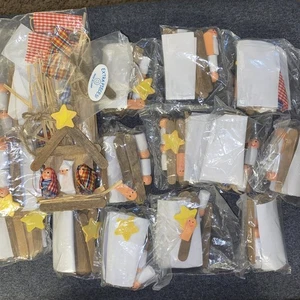 Junk Drawer Craft Lot - Christmas Nativity Ornament DIY Kit Of 14+ - Picture 1 of 3