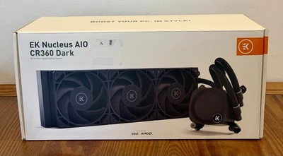 EK Nucleus AIO CR360 Dark 360mm CPU Cooler with 3x 120mm Fans  NEW   OPEN BOX - Image 1 of 4
