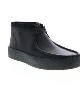 Stivali Clarks Originals da uomo Wallabee Cup in pelle nera taglia UK 7 G EU 41 - Foto 1 di 4
