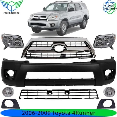 Front Bumper Cover & Headlight Assembly Kit For 2006-2009 Toyota 4Runner - Изображение 1 из 4