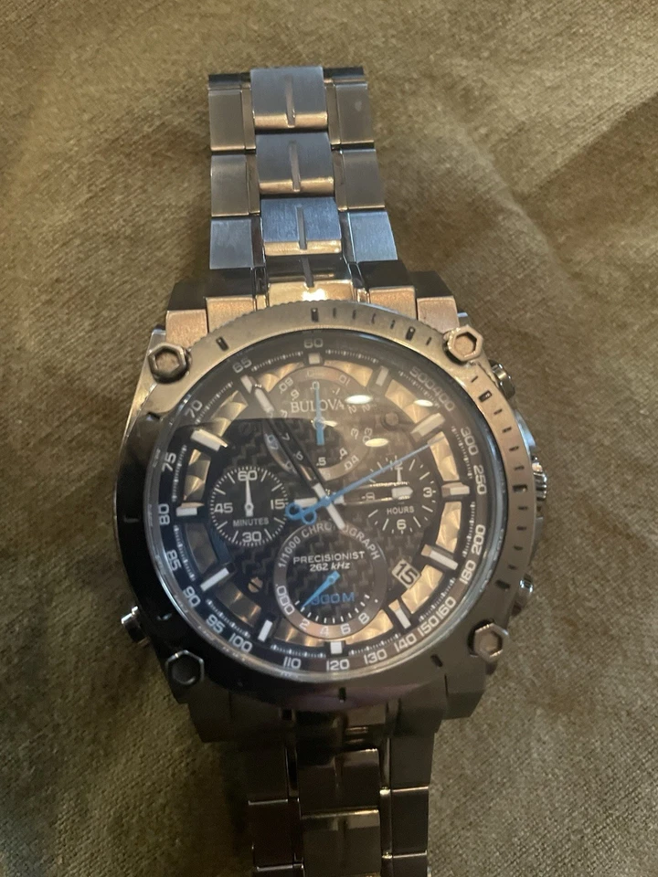 Reloj Hombre Bulova Precisionist Cronógrafo Acero Inoxidable Cuarzo 98B229 Foto 1 de 4