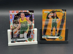 Lotto Nika Muhl 2024 Panini Prizm arancione ghiaccio rotto e logo SP (2) - Foto 1 di 4