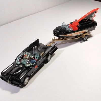 Corgi Toys GS#3 Batmobile and Batboat with Batman Figure  and Trailor - Image 1 of 4