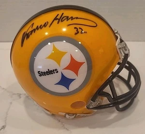 Von Franco Harris Pittsburgh Steelers signierter goldener Minihelm Beckett Echtheitszertifikat - Bild 1 von 5