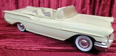 58' Chevy Impala Convertible Dealer Promo Friction Car Mellow Yellow miss. visor - Image 1 of 4