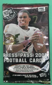 2001 Press Pass NFL Football Trading Card Confezione da 5 Carte Sigillate Af - Foto 1 di 2