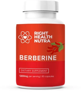 - Berberine 1200mg - 60 Capsules - Pure Berberine, Natural Support for Fighti... - Picture 1 of 8