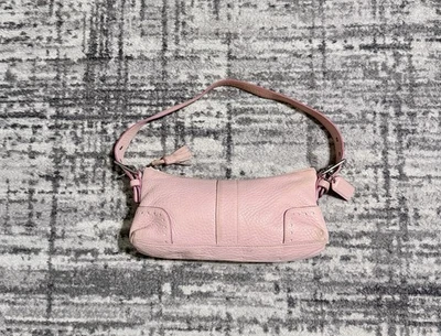 Bolso de Hombro Coach 5052 Hamptons Cuero Guijarro Hobo Demi Cartera Y2K Rosa Foto 1 de 4