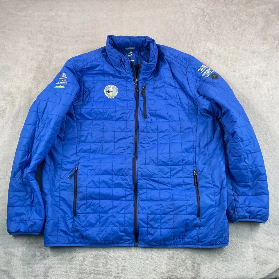 Cutter & Buck x Navajo Nation Gamin Casino Jacket Men 3XT Tall Blue WeatherTec - Image 1 of 4