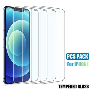 1~5PACK Tempered Glass Screen Protector For iPhone 14 13 Pro Max 12 11 XS/X XR - Picture 1 of 12