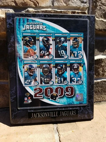 Plaque 2009 Jacksonville Jaguars Jags Football Wood Framed Football Tickets Cover