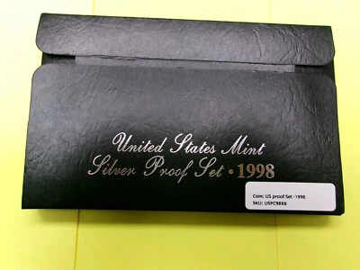 1998 United States Mint  Silver Proof Set - 5 Coins - 90% Silver - USPC98BB - Image 1 of 4