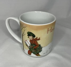 Pottery Barn Christmas Home For The Holidays Ceramic Mug 15 oz Coffee Tea Cocoa - Picture 1 of 5
