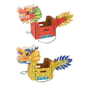 Chinese Paper Dragon 3D Chinese New Year Dragon Boat for Party Supplies Kids