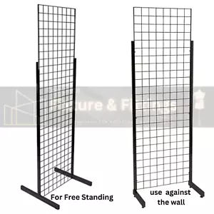 Freestanding Black Grid Panels with Legs Extra Heavy Duty Grid Meshwall Panel - Picture 1 of 3