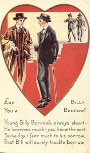 Are You a Billy Borrow? - Comic Post Card - Picture 1 of 2