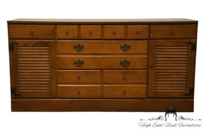 ETHAN ALLEN Reliquia Nuez moscada Arce Colonial Temprano Americano 60" Triple Puerta Dre... Foto 1 de 4