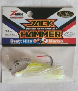 Z Man Jack Hammer Chatterbait 3/8oz Color #02 Chartreuse/White - Picture 1 of 3