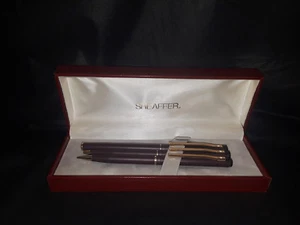 Vintage 14K Sheaffer TRZ63 Maroon & Gold Writing Instrument Set (Brand New!) - Picture 1 of 3