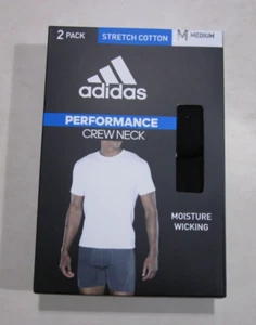 ADIDAS ATHLETIC COMFORT BLACK T SHIRTS , NEW, 2 PK, , MENS SIZE M, #201 - Picture 1 of 7