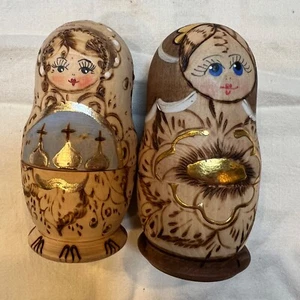 Nesting Dolls 5 Piece Russian Cathedral Nested Dolls + One other  Set of 2 - Picture 1 of 10